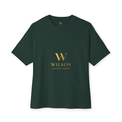 Wilson Luxury Goods White Boxy Tee — Gold Logo Oversized T‑Shirt