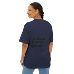 Wilson Luxury Goods White Boxy Tee — Gold Logo Oversized T‑Shirt