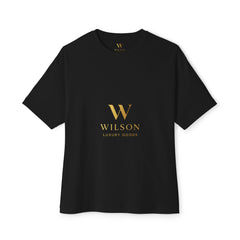 Wilson Luxury Goods White Boxy Tee — Gold Logo Oversized T‑Shirt
