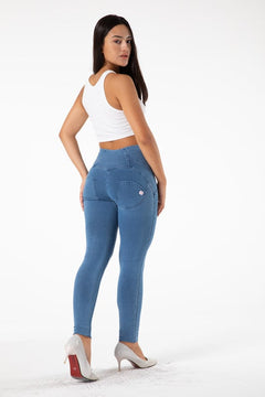 Light Blue High Waist Booty Lifting Jeggings