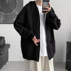 Men's Autumn Hooded Wool Cardigan