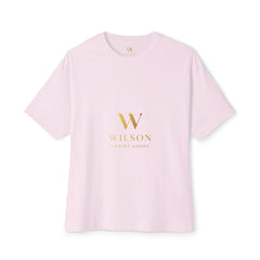 Wilson Luxury Goods White Boxy Tee — Gold Logo Oversized T‑Shirt