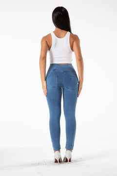 Light Blue High Waist Booty Lifting Jeggings