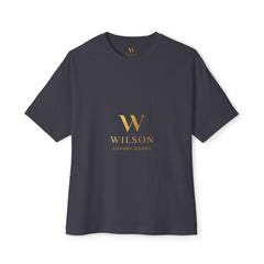 Wilson Luxury Goods White Boxy Tee — Gold Logo Oversized T‑Shirt