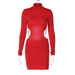 New Women's Backless Hollow Chain Bodycon Dress