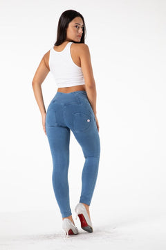 Light Blue High Waist Booty Lifting Jeggings