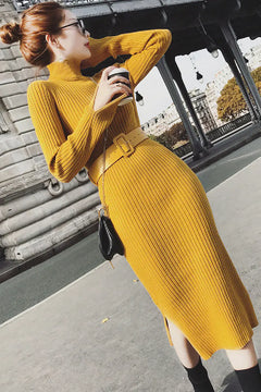 Knit Bodycon Dress, Sweater Dress, Layering Dress