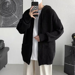 Men's Autumn Hooded Wool Cardigan