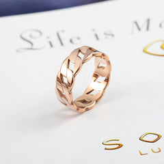 Cassie Rose Gold, Gold, and Silver Ring