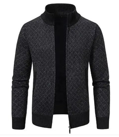 Fleece Stand Collar Cardigan