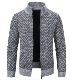 Fleece Stand Collar Cardigan