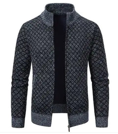 Fleece Stand Collar Cardigan