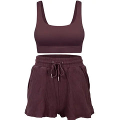 Yoga Suit Two Piece Set with Tank Top and Shorts