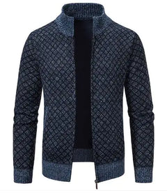 Fleece Stand Collar Cardigan