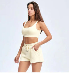 Yoga Suit Two Piece Set with Tank Top and Shorts
