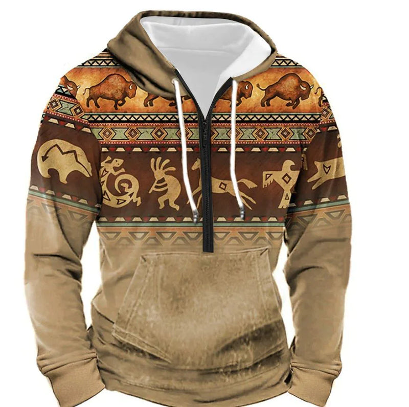 Vintage Zipper Sweater for Men